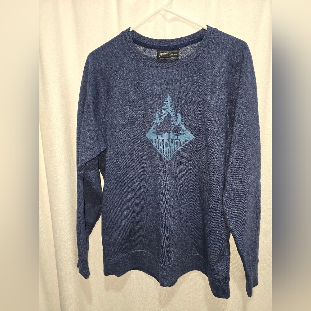 Women's Blue Marmot Crew Sweatshirt Large